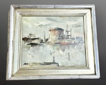 Evan Wulff : Nyborg, oil on board, 26 cm