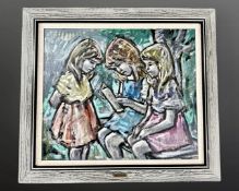 Bendt Lauridsen : Three children readin