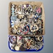 A box of good quality costume jewellery.