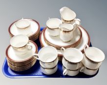 A collection of 47 pieces of Royal Albert Holyrood bone tea and dinner china.