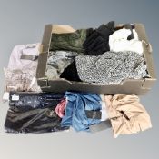 A box containing approximately 20 pieces of new and tagged lady's clothing including Nicole