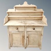 A Victorian pine kitchen sideboard,