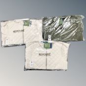 Three lady's Regatta padded coats, 2 x light vanilla size 14 and 16, 1 x grape leaf size 14,