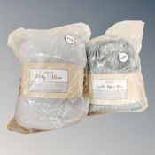 Two Sleepdown grey fleeces, one king size one double size.