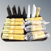 A tray containing a quantity of Zhuh tan accelerator all over exfoliator and moisturiser.