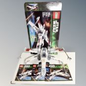 A Lego Star Wars 10240 Red Five X-Wing Starfighter.