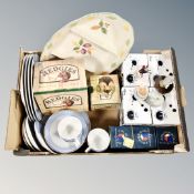 A box containing Hedgies Splat Alley and Colour Box figures, boxed,