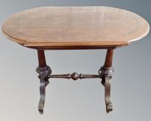 A 19th century mahogany occasional table with understretcher.
