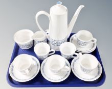A 15 piece Royal Tuscan Raindrop bone china tea service.