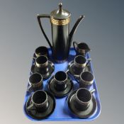 A 16 piece Portmeirion Susan Williams-Ellis designed coffee service.