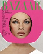 Vintage Richard Avedon 35mm negative of Jean Shrimpton for Bazar magazine front cover April 1965.
