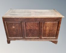 A 19th century oak blanket box.