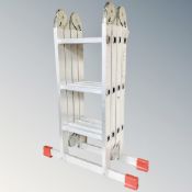An aluminium multi-function ladder.