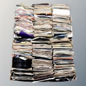 Two boxes containing a large quantity of 20th century vinyl 7