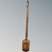 A 19th century farming mallet.