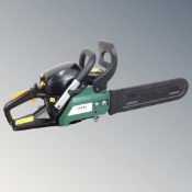 An FPCSP40-2 petrol chain saw with Oregon double guard blade, chain and cover.