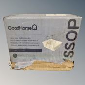 A boxed ceramic kitchen sink, 565mm across.