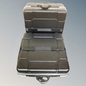 Two B&W international Clapton hard shell storage cases for folding bikes,