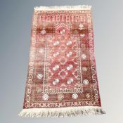 An Afghan prayer rug,