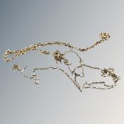 Two 9ct yellow gold broken chains (2) CONDITION REPORT: 3.5g.