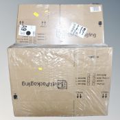 Two packs of new cardboard removal boxes