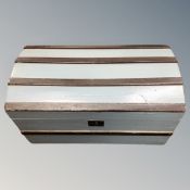 A 20th century painted dome topped trunk.