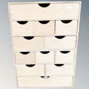 Two plywood storage chests.