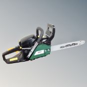 An FPCSP40-2 petrol chain saw with Oregon double guard blade, chain and cover.