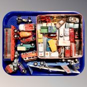 A tray containing a quantity of 20th century Corgi die cast vehicles including a Carrimor Mark IV