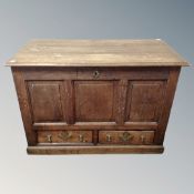 A George III oak mule chest