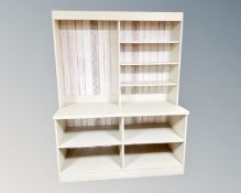 A set of open shop display shelves