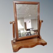 A Victorian mahogany toilet mirror