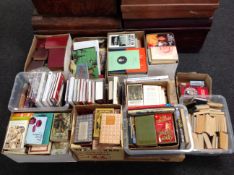 A pallet containing a large quantity of antique and later hardback and soft back books,