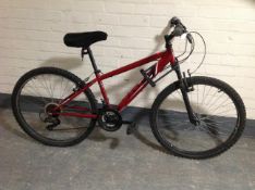 An Apollo front suspension mountain bike.