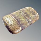 A Napoleonic prisoner of war straw work cigar holder. CONDITION REPORT: Some damage.