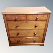 A Victorian five drawer chest