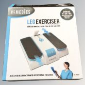 A Homedics leg exerciser.