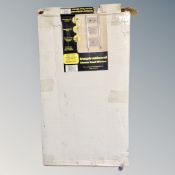 An Inspirational chrome towel warmer, 400mm by 700mm, boxed.