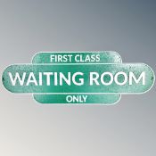 A cast iron wall plaque, first class waiting room.