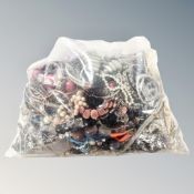 A large quantity of costume jewellery.