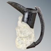 A studio stoneware pottery jug initialled 'KB' 4901