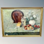 Danish school : still life with fruit, oil on canvas,