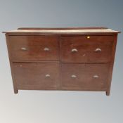 An Edwardian four drawer chest