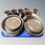 A twenty-five piece Denby pottery tea and dinner service