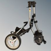 A Motocaddy golf cart