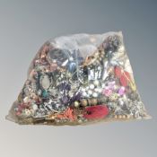 A large bag of costume jewellery