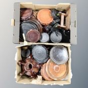 Two boxes of Chinese wooden stands