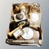 A box of seven 19th century and later mantel,