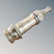 An early 20th century Ajax fire hose nozzle by S and HWSSB