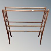 A beech wood towel rail
